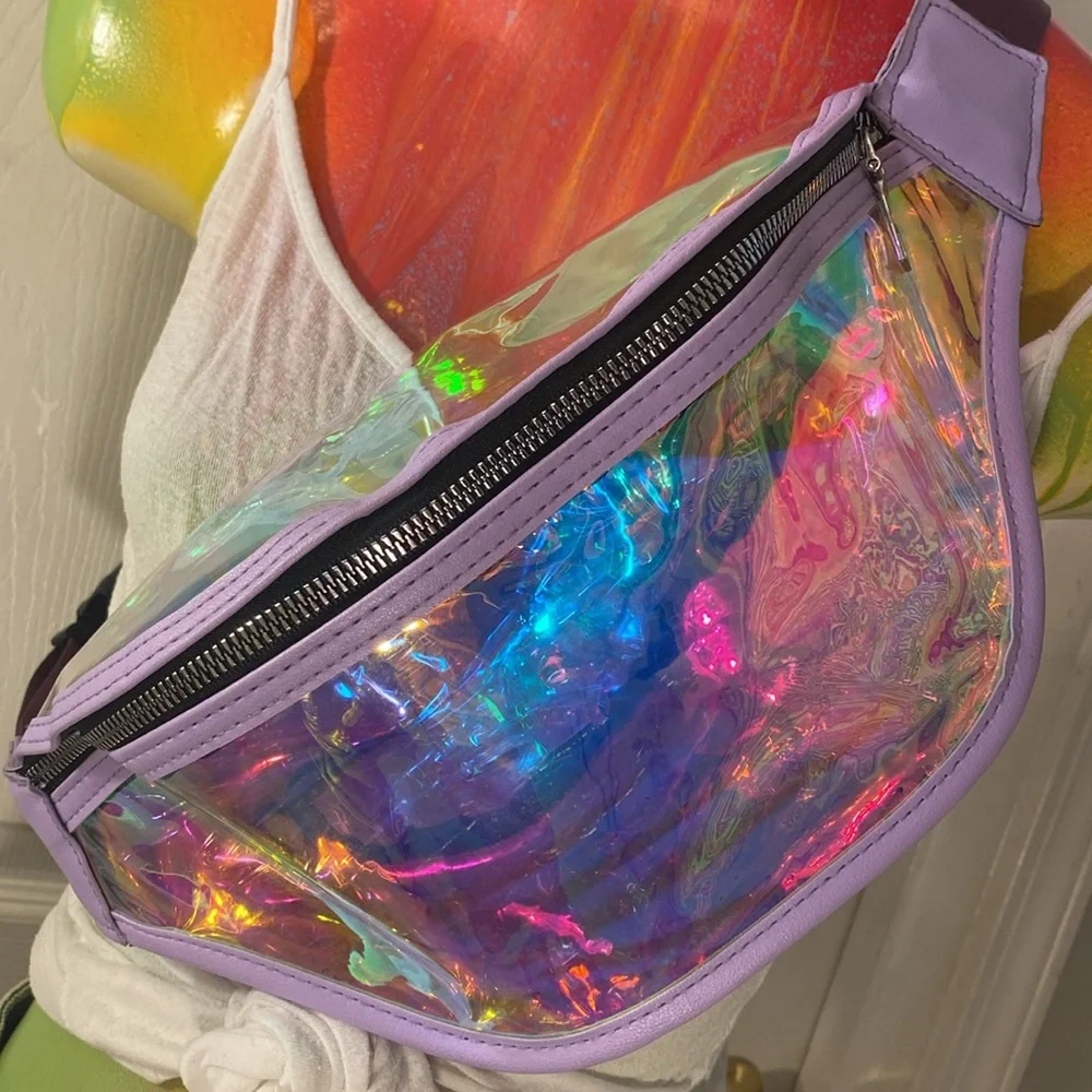 Holographic Iridescent Fanny Belt Bag - Picture 4 of 9